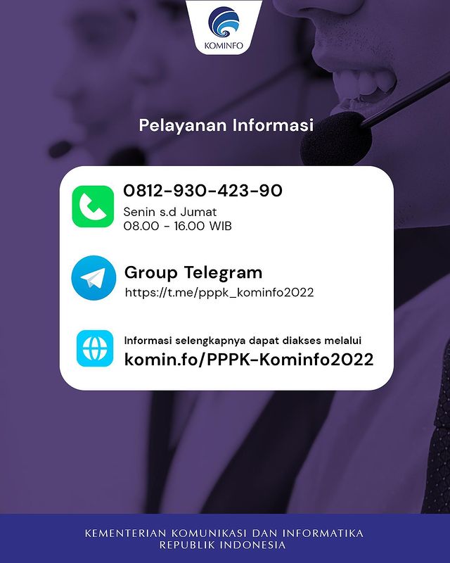 Seleksi Penerimaan Pegawai Pemerintah dengan  Perjanjian kerja (PPPK) Kementrian Komunikasi dan Informatika 2022 - 3