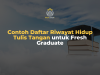 Contoh Daftar Riwayat Hidup Tulis Tangan untuk Fresh Graduate